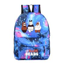 Mochila escolar de anime We Bare Bears para crianças
