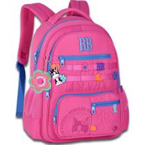 Mochila Escolar de Costa Feminina RB Rebecca Bonbon Chaveiro Cadarços Etiquetas Clio
