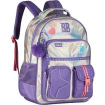 Mochila Escolar de Costa Feminina RB Rebecca Bonbon Chaveiro Patch Bolso Antifurto Clio