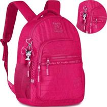Mochila Escolar de Costa Feminina RB Rebecca Bonbon Chaveiro Puxadores Cardarço Lovers Clio