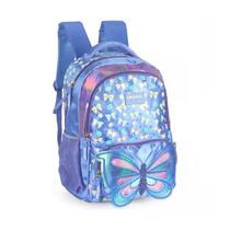 Mochila Escolar De Costas Borboletas Up4You Violeta - Luxcel