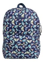 Mochila Escolar De Costas Butterfly Azul Dermiwil