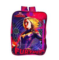 Mochila Escolar De Costas Capitã Marvel Vingadores Further