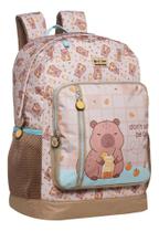 Mochila Escolar De Costas Capivara College Brownie Premium