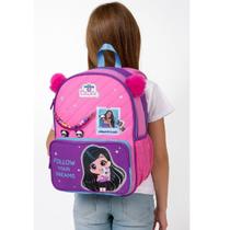 Mochila Escolar De Costas Infantil Luluca Pompom Penduricalho Mochila Escolar De Costas Infantil Luluca Pompom Penduricalho
