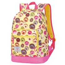 Mochila Escolar De Costas Juvenil Feminina Donuts Fuseco