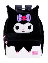 Mochila Escolar de Costas Luxo Kuromi Hello Kitty Pelúcia