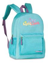 Mochila Escolar de Costas Mala Clio Live Azul Escola Faculdade