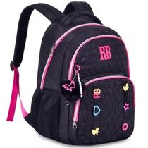 Mochila Escolar de Costas Rebecca Bonbon SOFT Matelassê Preto RB24536