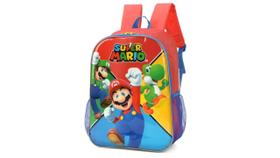 Mochila Escolar De Costas Super Mario Bros Nintendo Original - Luxcel