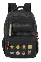 Mochila Escolar De Costas Super Mario Meninos Juvenil Preta Preto Mochila Escolar De Costas Super Mario Meninos Juvenil Preta Preto