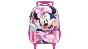 Mochila Escolar De Rodas 3D Minnie Mouse Original Disney