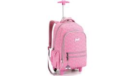 Mochila Escolar de Rodas e Costas 2em1 Arco íris Rosa Mochila Escolar de Rodas e Costas 2em1 Arco íris Rosa