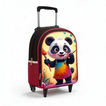 Mochila Escolar de Rodinha Infantil Menina Resistente Grande 16L