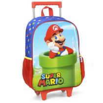 Mochila Escolar de Rodinha Super Mario Bros Original VD