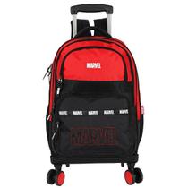 Mochila Escolar de Rodinhas 360 Avengers Vermelho Luxcel