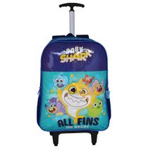 Mochila Escolar De Rodinhas Baby Shark Infantil Azul Mochila Escolar De Rodinhas Baby Shark Infantil Azul