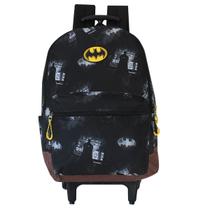 Mochila Escolar De Rodinhas Infantil Batman Dc Comics Luxcel