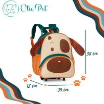 Mochila escolar de Rodinhas infantil Clio Pets oficial