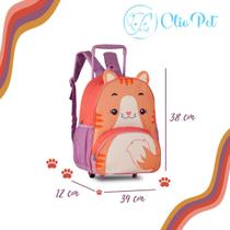 Mochila Escolar de rodinhas infantil clio Pets