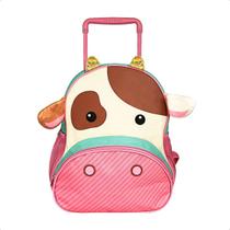 Mochila Escolar De Rodinhas Infantil Estampa Vaca Premium