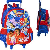 Mochila Escolar de Rodinhas Infantil Filme Os Aventureiros Clio