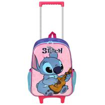 Mochila Escolar De Rodinhas Lilo Stitch Luxcel Roxa Meninas