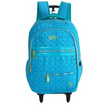 Mochila Escolar De Rodinhas Matelassê Michelle Hobbs Juvenil