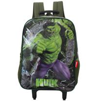 Mochila Escolar De Rodinhas Meninos Marvel O Incrivel Hulk