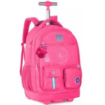 Mochila Escolar de Rodinhas Rebecca Bonbon Oficial RB24544 Rosa