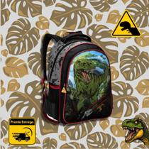 Mochila Escolar Denlex Infantil Dinossauro Vermelho