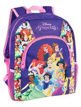 Mochila escolar Disney Princess para meninas roxa/rosa