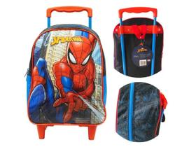 mochila escolar do homen aranha com rodinha spider man