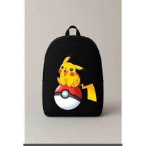 Mochila Escolar Estampada Pika Amarelo Divertido Bolsa Ideal Para Passeios e Viagens Bolsa Infantil Mochila Escolar Estampada Pika Amarelo Divertido Bolsa Ideal Para Passeios e Viagens Bolsa Infantil