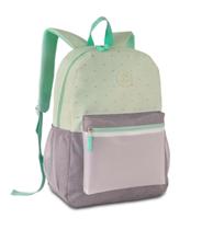 Mochila Escolar Feminina Com Bolinhas Clio Verde