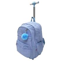 Mochila Escolar Feminina Com Rodinha Matelassê Kika KK2466-R