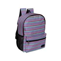 Mochila Escolar Feminina Costas Bolso Frontal Lateral Colorida Moderna Fundamental Médio Menina