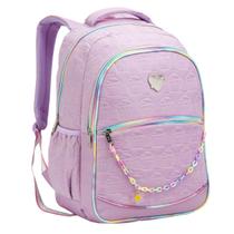 Mochila Escolar Feminina Fashion Criança Infantil Grande Ajustável Resistente Passeio Viagem