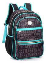 Mochila Escolar Feminina Happy Reforçada P/ Notebook Moderna