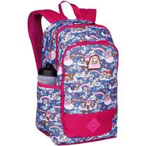 Mochila Escolar Feminina Infantil Menina Juvenil Grande De Costas Arco-íris Unicórnio Sestini Tokidoki