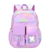 Mochila Escolar Feminina Juvenil Colorida Ursinho Pelucia Trava de Segurança Impermeavel Forrada Alça Acolchoada Moderna Moda Resistente Reforçada - Meimi Amores