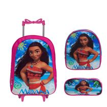 Mochila Escolar Feminina Juvenil De Rodinha Moana Passeio