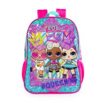 Mochila Escolar Feminina LOL Rosa