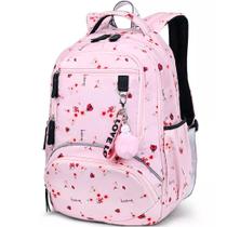 Mochila Escolar Feminina Notebook Cabo USB Bapal Rosa Mochila Escolar Feminina Notebook Cabo USB Bapal Rosa