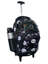 Mochila Escolar Feminina Rodinhas Panda Preto Resistente Mochila Escolar Feminina Rodinhas Panda Preto Resistente