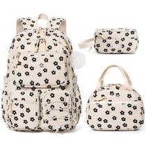 Mochila escolar Fimibuke, 3 peças de veludo cotelê infantil com lancheira e bolsa Mochila escolar Fimibuke, 3 peças de veludo cotelê infantil com lancheira e bolsa