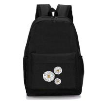 Mochila Escolar Flores Minimalista Bolsa Unissex Volta As Aulas