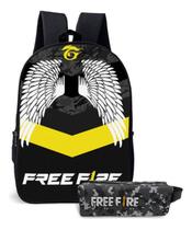 Mochila Escolar Game Batalha Booya Free Kit Com Estojo