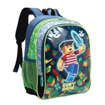 Mochila Escolar Game Craft Jogo Costas Tam G Infantil