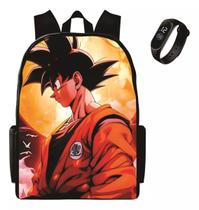 Mochila Escolar Goku Masculina Mais Relogio Digital Led Bolsa Infantil Top Mochila Escolar Goku Masculina Mais Relogio Digital Led Bolsa Infantil Top